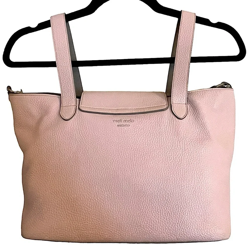 Meli Melo Dusty Pink Medium Thela Bag With Shoulder Strap